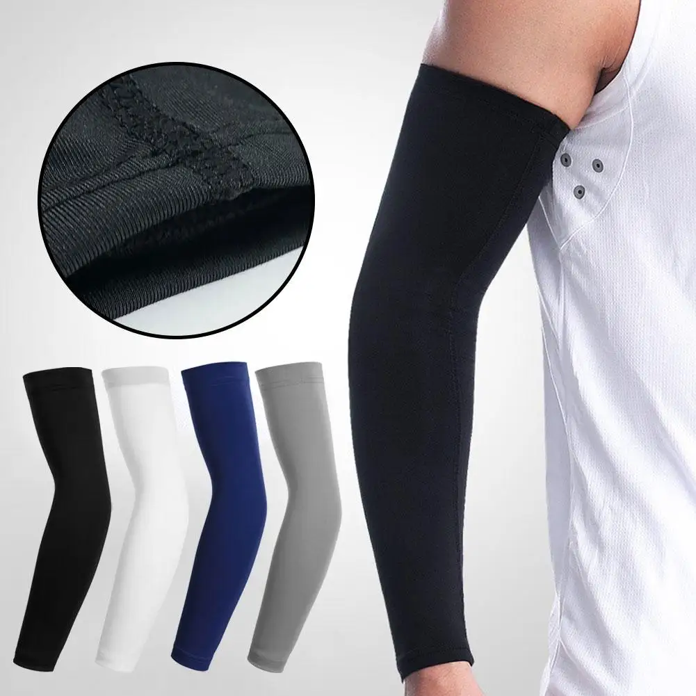 1 pair Arm sleeve Basketball Cycling Arm Warmer Summer UV Running Bands Sunscreen Protection Volleyball I5P4