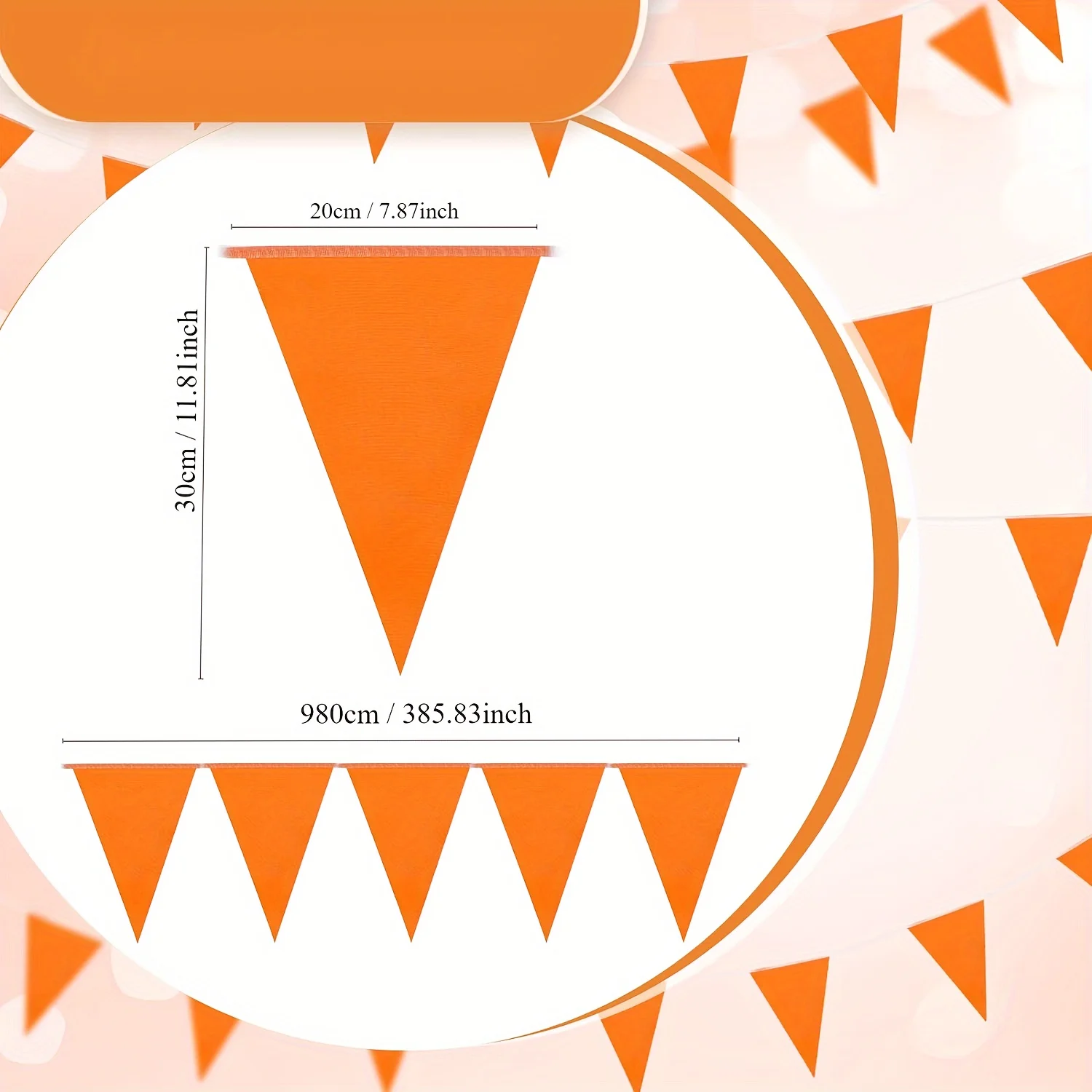 1 Stuk, Bulk Slinger Grote Opening Carnaval Verjaardagsfeest Decoratie Vakantie Viering Buiten (Oranje)