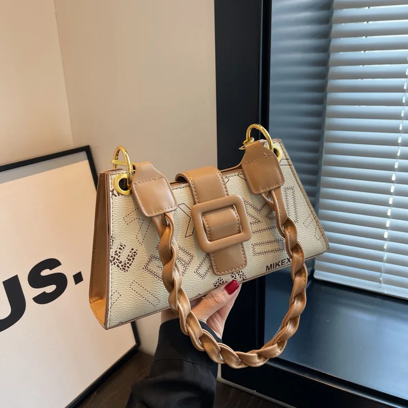 

2025 Debut: Women's High - End Saddle Shoulder Underarm Bag. Square Shape, Fashionable Double - Shoulder Messenger Style