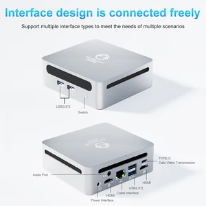 GenMachine-Mini كمبيوتر للعب، معالج AMD Ren5000، 5300U، ويندوز 10 11، 2.7 جيجاهرتز، حتى 3.7 جيجاهرتز، DDR4، 32 جيجابايت، واي فاي 6، HDMI، جديد، GenMachine أعلى 8 مبيعات جهاز كمبيوتر صغير NAS - رقم 5