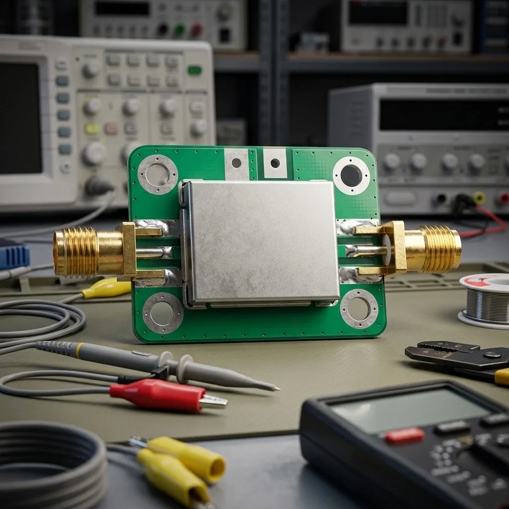 Ultra-Wideband For Amplifier for 5MHz to 6GHz Applications with For SMA Interface 20dB Gain and +21dBm Output Power Capability