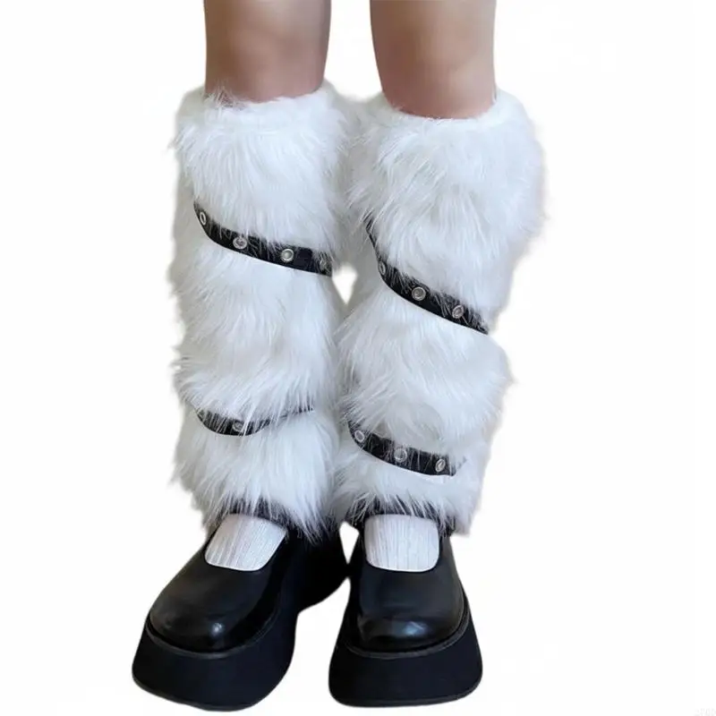 Faux Furs Leg Warmer Winter Warm Furs Boot Cuffs Cover,Party Costumes Shoe Cover