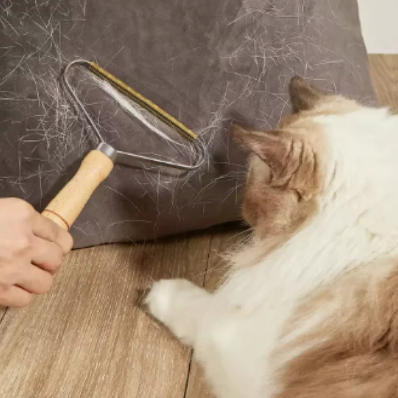 Nouvelle brosse manuelle portable pour enlever les poils d'animaux, rasoir anti-peluches, outil de nettoyage pour tapis, manteaux en laine, vêtements, élimination des peluches