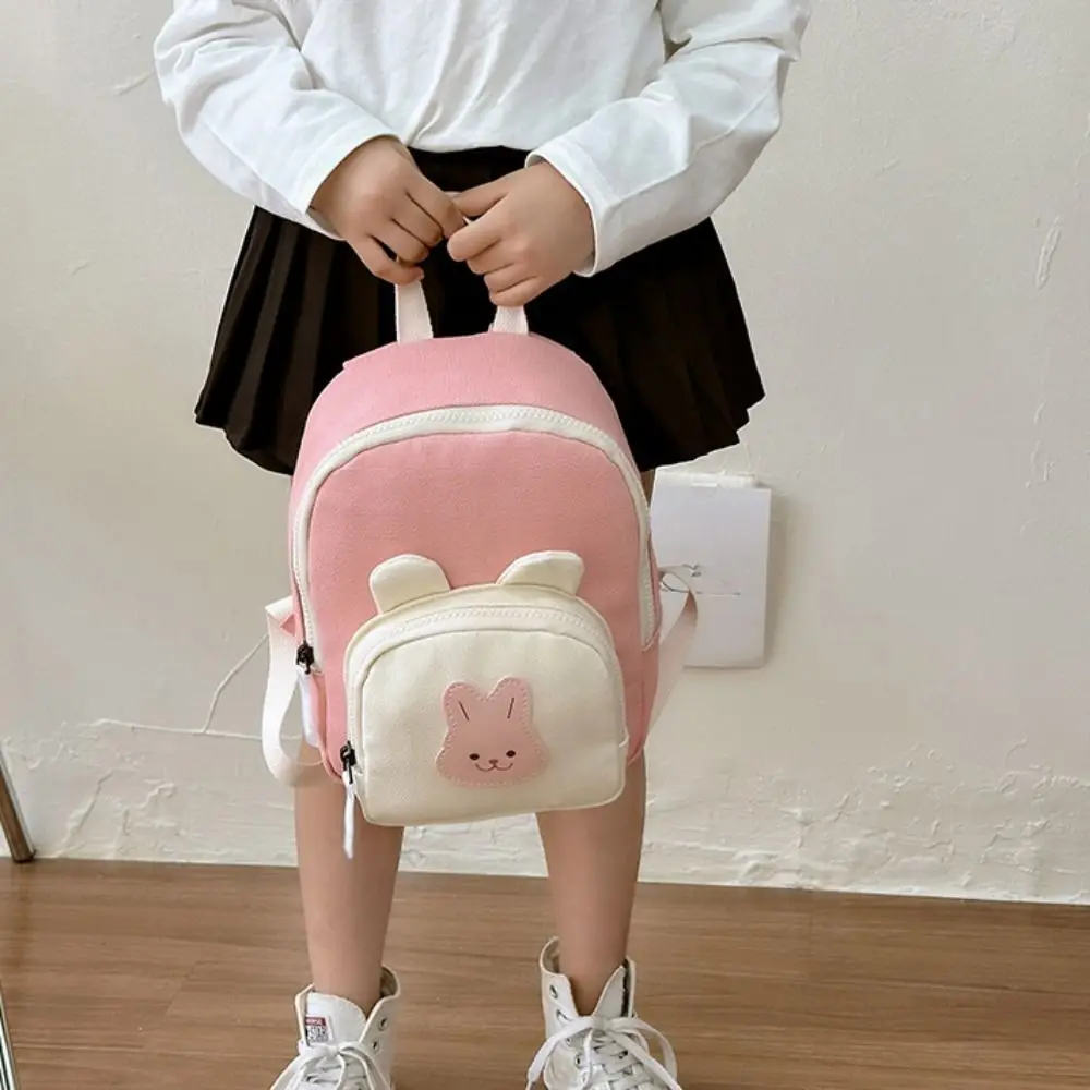 Shoulder Bag Korean Kindergarten Schoolbag Canvas Adjustable Children's Handbags Cartoon Bear Kids Backpack Kids' Gift