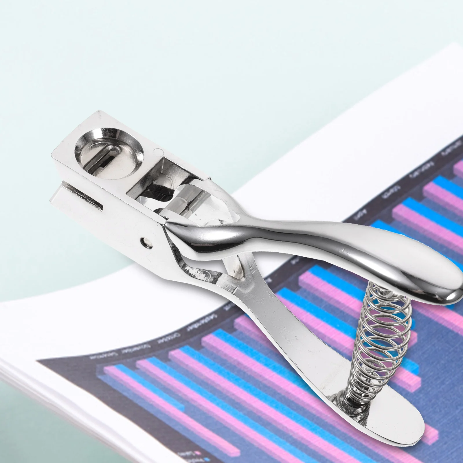 الثقيلة يده ثقب الناخس لبطاقات الهوية ورقة كرافت العلامات البلاستيك دليل واحد البيضاوي أداة تخريم مكتب المدرسة المنزل