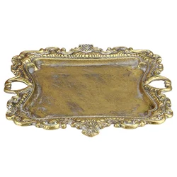 Metal Jewelry Tray Bracelets Decorative Vintage Necklace Holder Bracket Organizer Alloy for Women Travel Dish