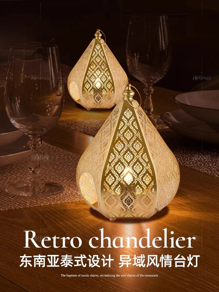 

Style decoration club model room B & B inn retro cafe bedroom bedside