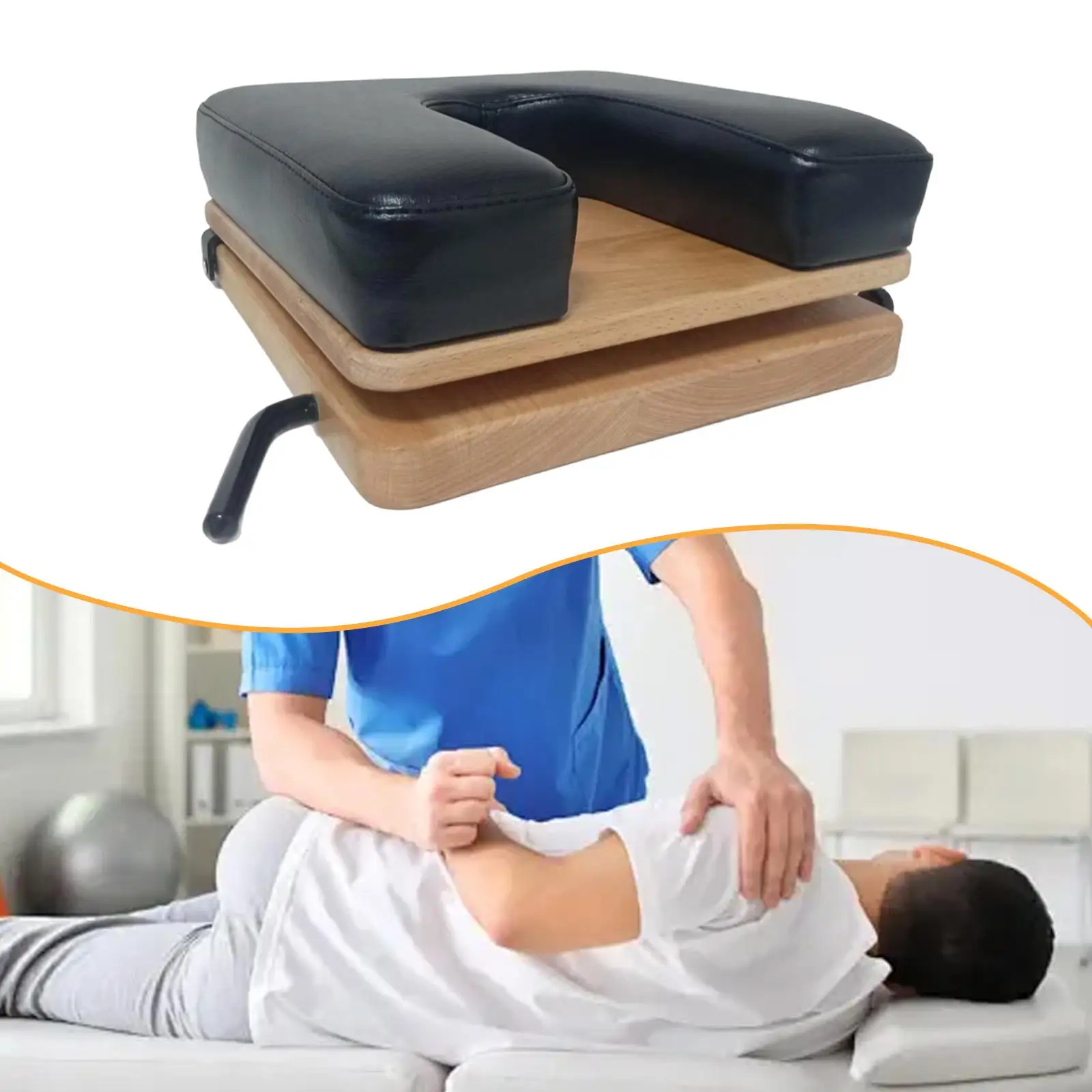 

Portable Chiropractic Board, Manual Chiropractic Drop Board, PU Leather Drop Plate for Spine