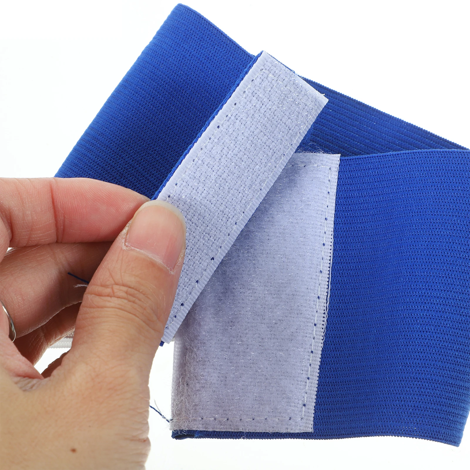 

6pcs Captain Armband Soccer Team Nylon Outdoor Sports Wear resistant Reusable Arm Band Blue Football Camping Hiking