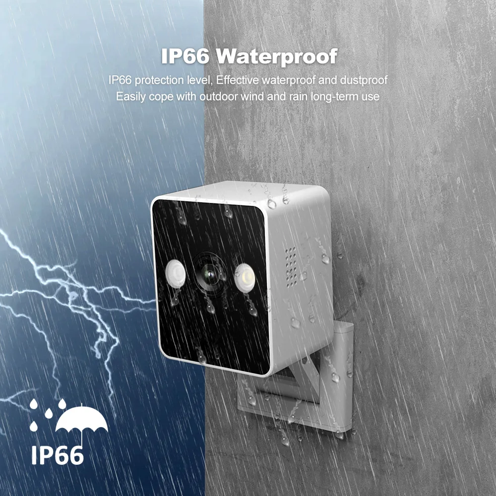 2MP 1080P Wifi Color Night Vision Support Sri Home App IP66 Waterproof Home Outdoor Security AI Human Monitor iCSee Camera