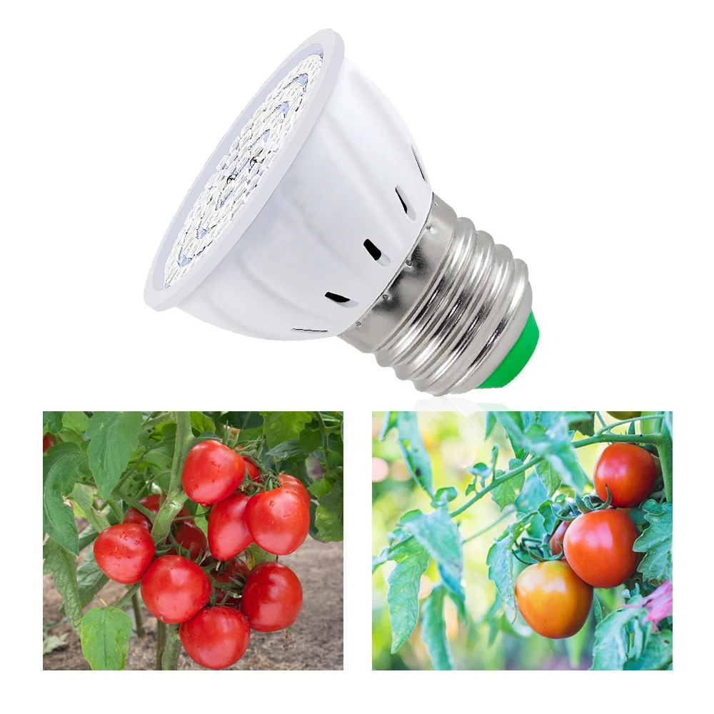 E27 80 leds lampada per la coltivazione di piante Led lampadine per la crescita a spettro completo lampada Phyto per fiori per piantine per piante idroponiche da interno