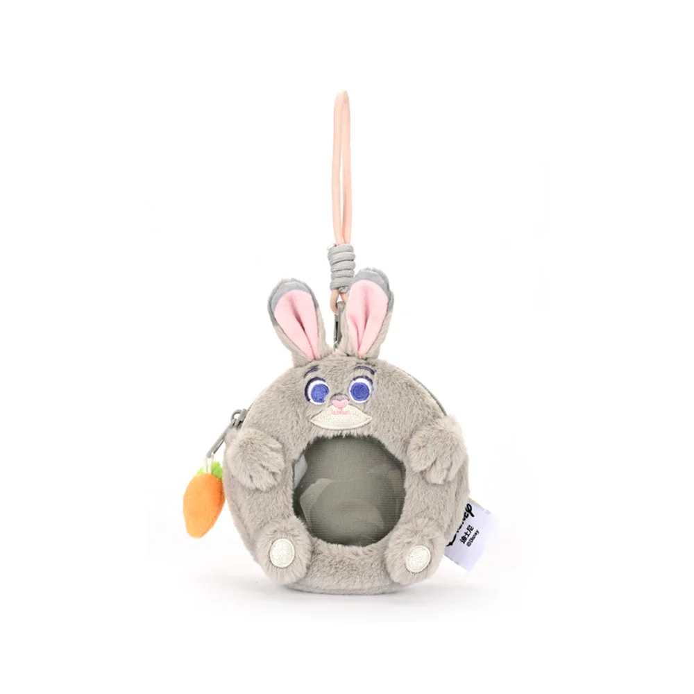 Echte Zootopia Judy sleutelhanger Kawaii pluche pop steek portemonnee hanger leuke cartoon kerstcadeau anime accessoires speelgoed