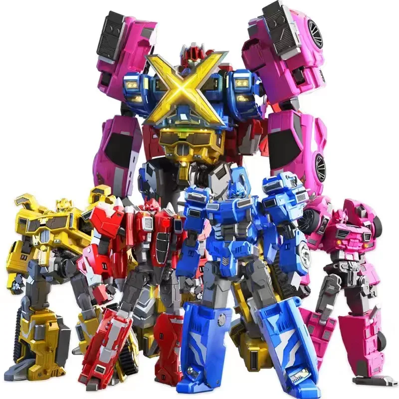 

4pcs/set Mini Force Transformation Robot Toys Action Figures MiniForce X Simulation Car Airplane Deformation Mini Agent Toy