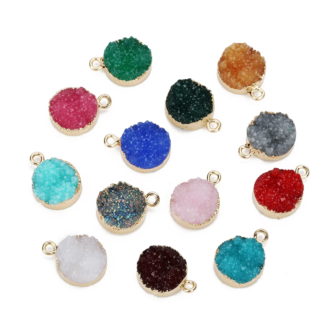5 Teile/los Harz Imitation Kristall Cluster Charms Bunte Anhänger für Schmuck Machen Zubehör DIY Halskette Ohrringe Armband