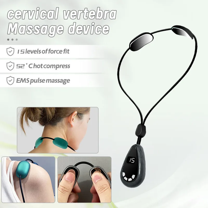 Pulse Back Neck Massager Wireless Smart Shoulder Cervical Massager Heating Relief Pain Muscle Punch Beating Health Device