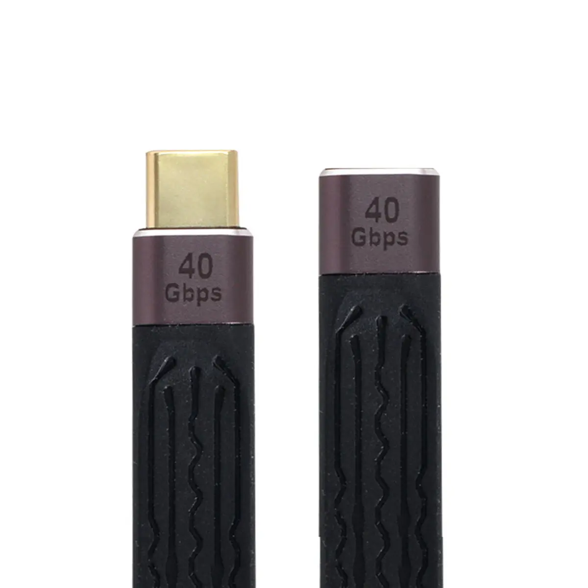 

CY Xiwai 13cm USB4 Extension Cable Slim Flat Male to Female 40Gbps with 100W Charging and 8K@60Hz Compatible with TB3/4