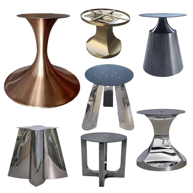 

Luxury stone round dining tripod marble dining legs rock slab dining table feet table legs stainless steel support s