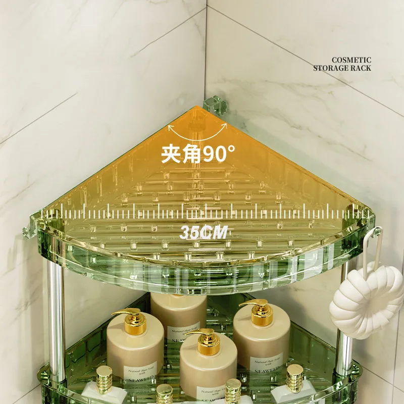 Kitchen Shelf Spice Rack Countertop Multifunctional Kitchen Salt Oil Organizer Multi-Layer Bathroom Toilet Corner Triangle Rack