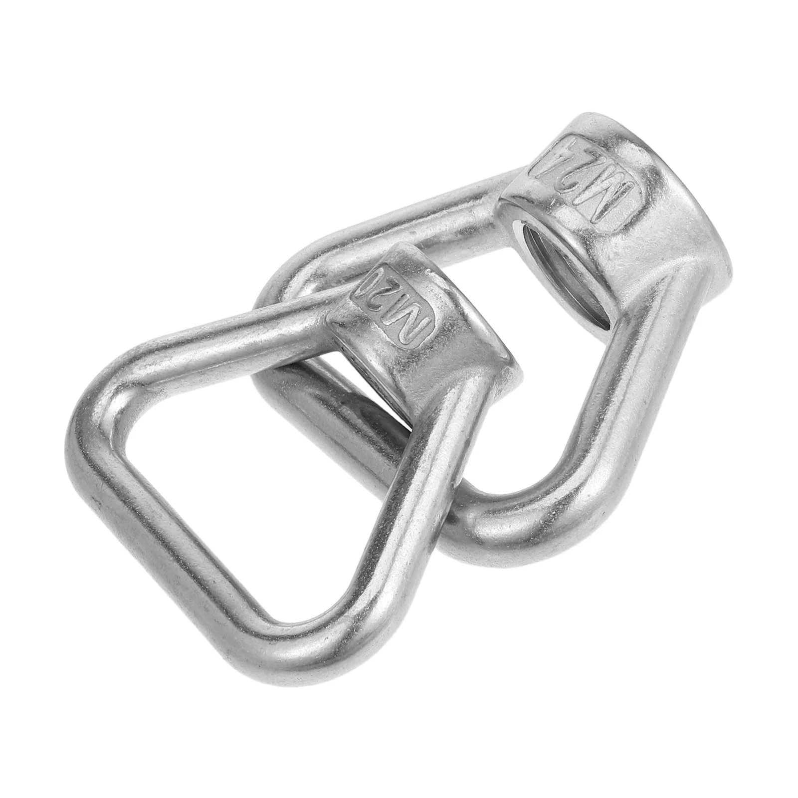 

2Pcs Stainless Steel Lifting Eye Nuts Triangle Ring Heavy Duty Threaded Fastener for Marine Rigging Industrial Boat Use