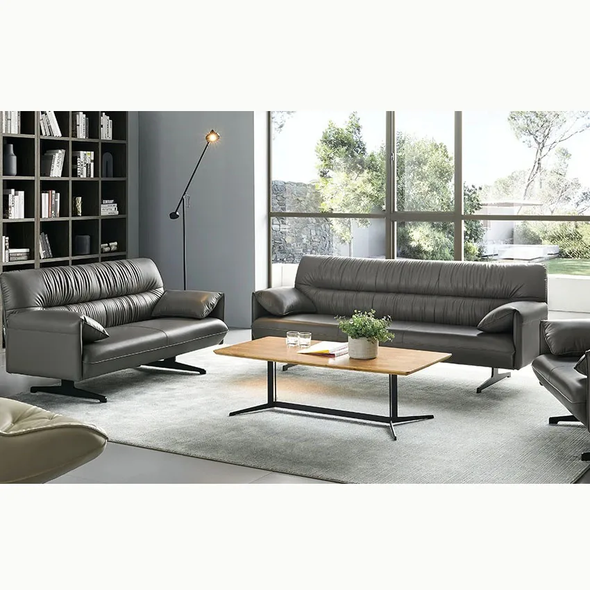 Genuine Leather Sofa 1 2 3 Seater Office Sofa Set Furniture Couch Living Room Modern Office Sofa