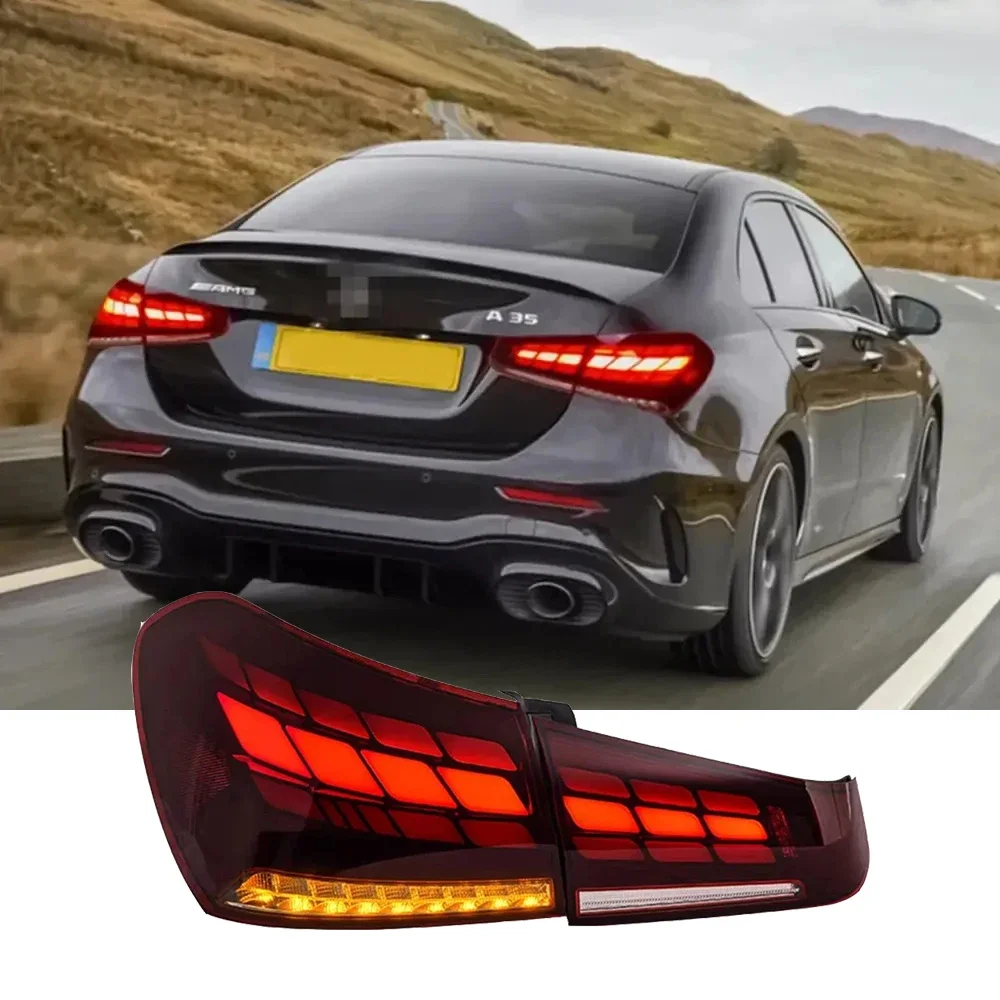 For Mercedes Benz A Class W177 A180L A200L A220L Tail Light Assembly 2019-2022 Modified LED Running lights Fog lights Rear