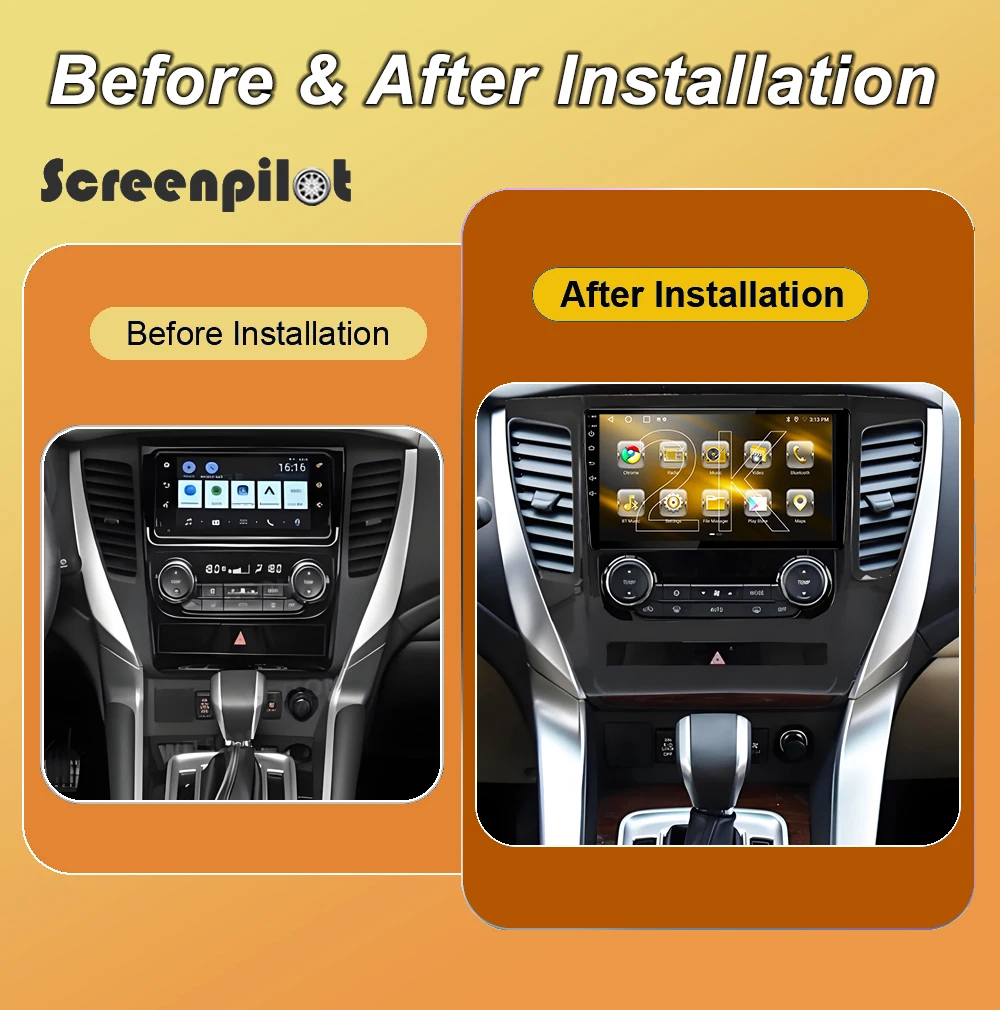 Android 16 Car Radio Stereo For Mitsubishi Pajero Sport 3 2020-2022 Stereo Head Unit Multimidia Player GPS Carplay Android Auto