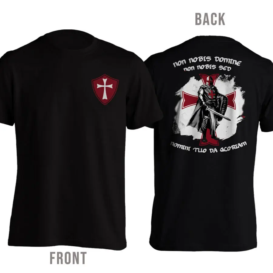 

Knights Templar Cross Crusader Christian Veteran T-Shirt Short Sleeve Casual 100% Cotton Shirts