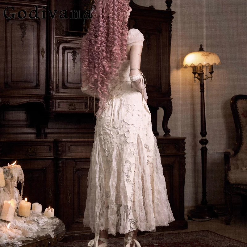 Abito da festa estivo senza maniche bianco Donna Blood Supply Love God Strap Abito lungo Carnevale per ragazze Abiti eleganti da compleanno