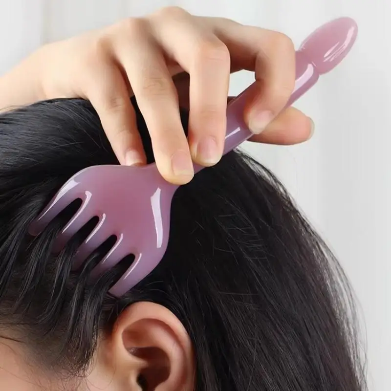 

Amber Resin Five Claw Head Massager Smooth Round Tips For Stress Relief Home Daily Full Body Use