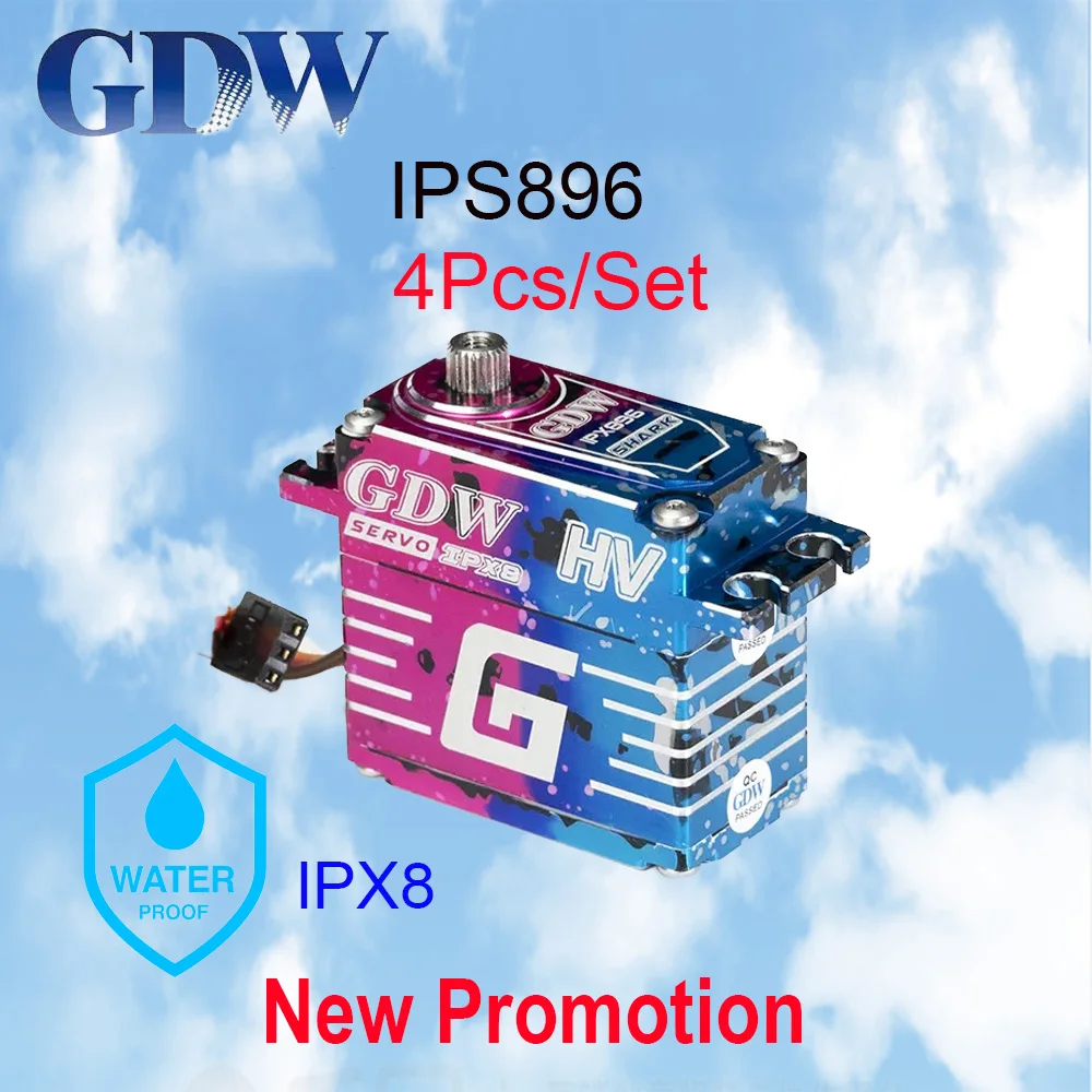 

4Ppc/Set GDW IPX896 Crawler Buggy Off-road Hi-Torque HV Waterproof Dive Level Brushless Servo For 1/8 1/10 RC Car DHK HOBBY