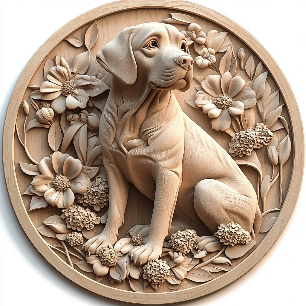 Labrador Retriever Pet ornamentos, personalizado Circular alumínio pinturas decorativas, impermeável e Rust-Free lembrança, Lápides