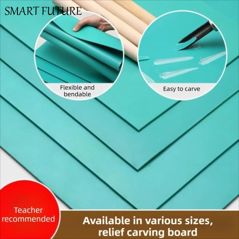 

Soft Linoleum Carving Rubber Block Engraving Thickened Printmaking Stamp Blocks PVC Odorless Sheet Printing Board Plate Student