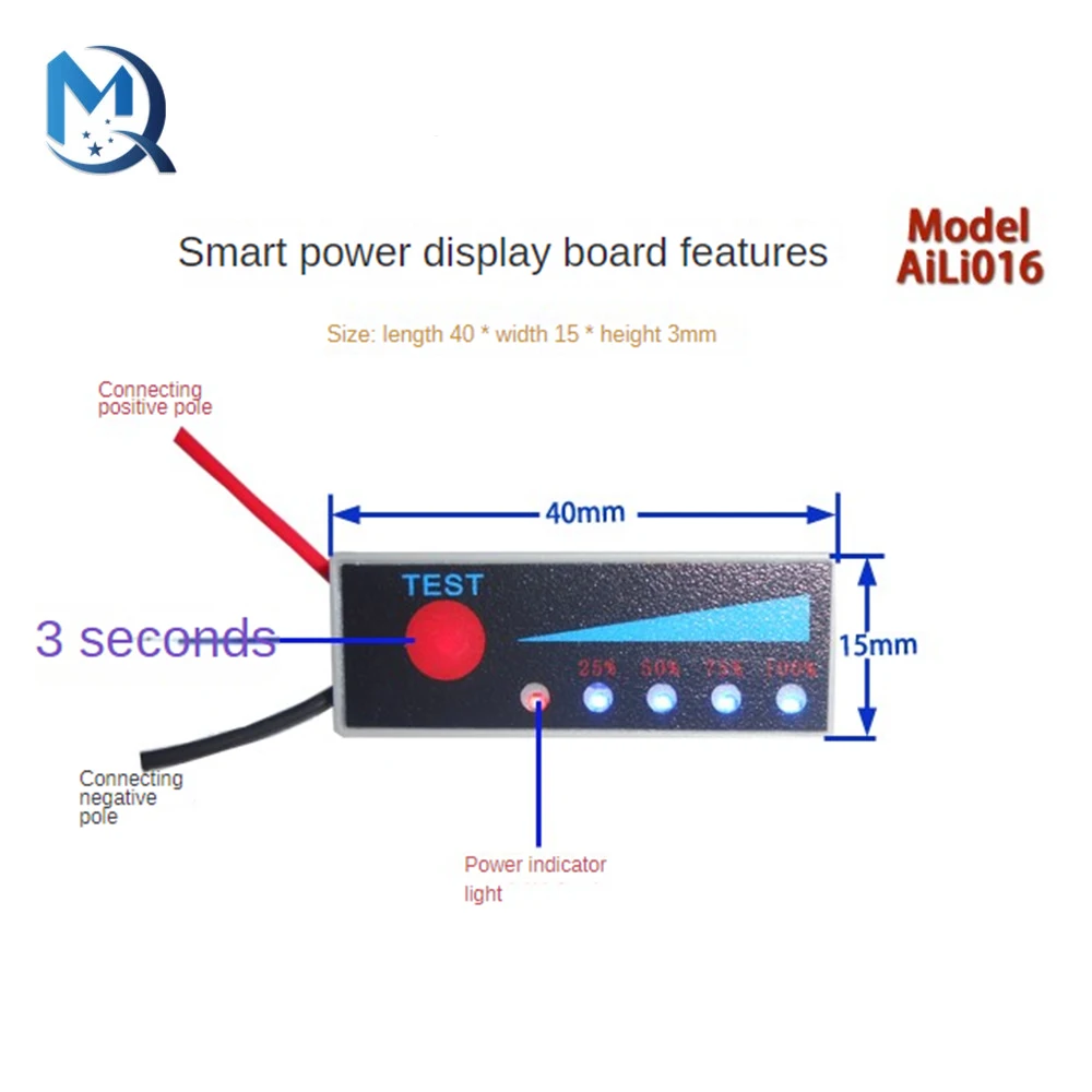 1S 2S 3S 4S 5S 6S 7S 4.2V-29.4V Lithium Battery Li-po Li-ion Capacity Indicator Board Power Display Charging Charge LED Tester