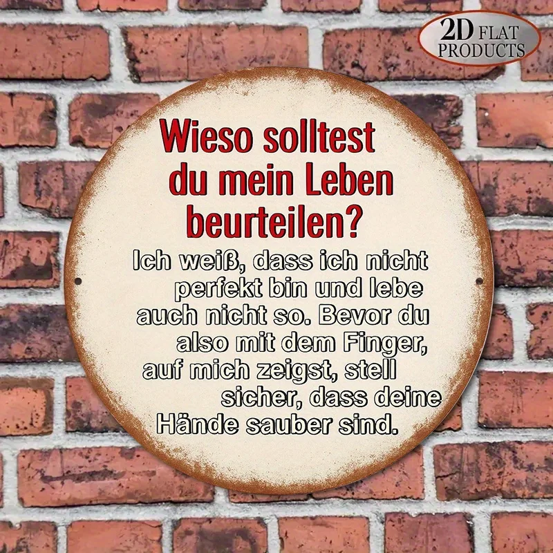 French-Style Aluminum Sign, Decorative Plaque, with The Text 