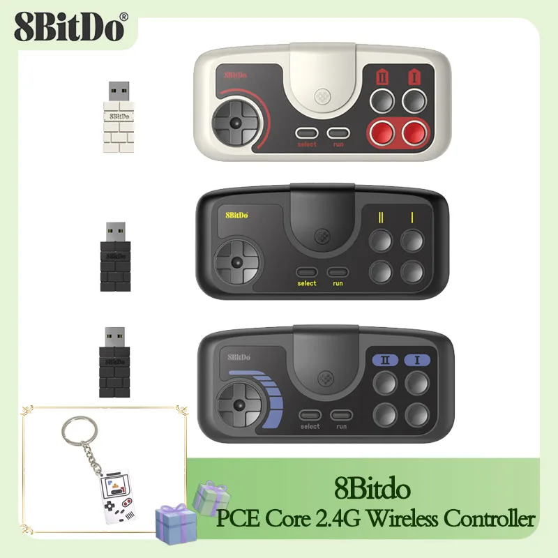 8BitDo PCE Core 2.4G Wireless Controller for N- Switch Gamepad  for PC Engine Mini PC Engine CoreGrafx Mini TurboGrafx-16 Mini