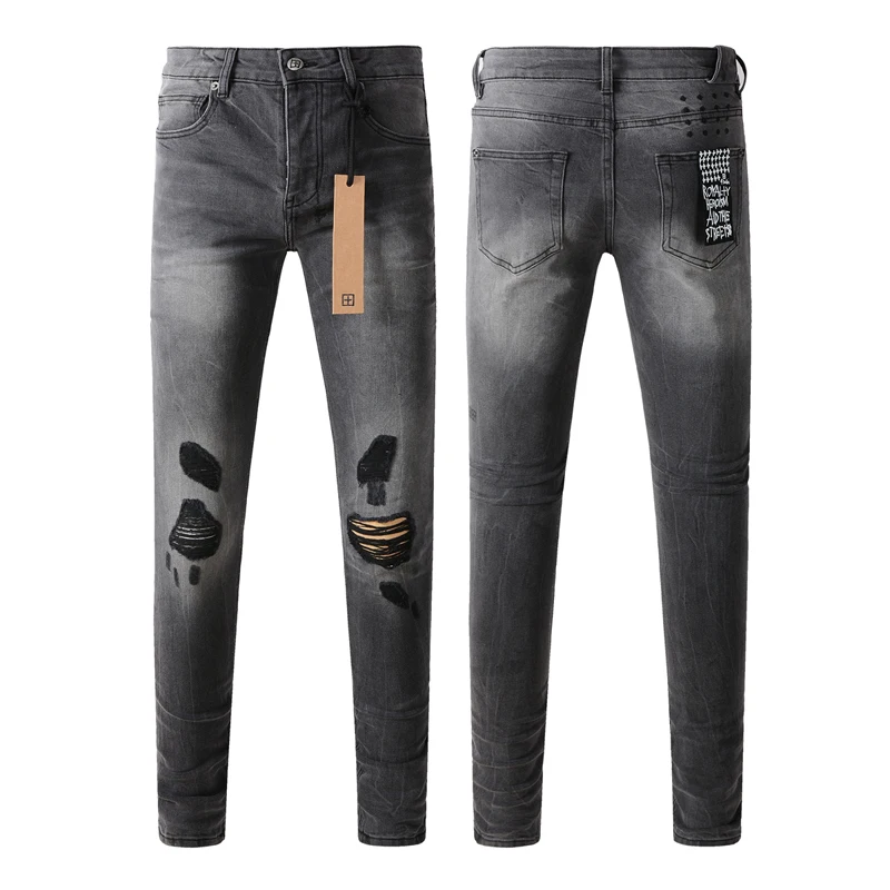 KSUBI-Jean Déchiré à Franges Vintage pour Homme et Femme, Multi-Style, Slim, Taille Basse, à la Mode, 24FW