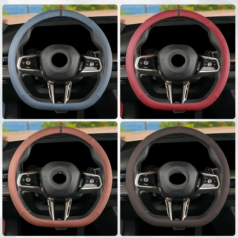 For BMW New 5 Series I5 525 530 2024 2025 Car Steering Wheel Cover Ultra-Thin Breathable Non-slip Car Interior Accessories