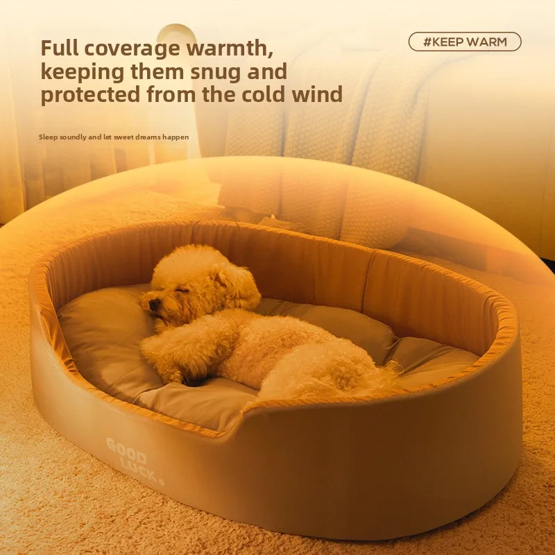 our Seasons Universal Pet Bed, Warm Autumn & Winter Cat & Dog Bed, Large 3D Dog House