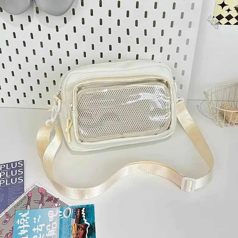 Neue Süße Mini-Ita-Schultertasche für Mädchen, Transparente Comic-Tasche, Kleine Crossbody-Tasche für Handy, DIY-Display-Puppen-Abzeichen-Handtasche – Detail 11