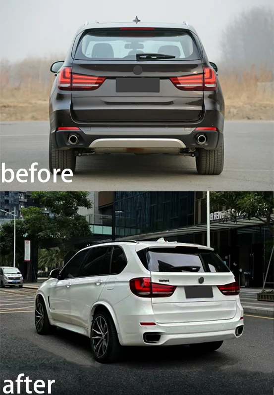 جودة عالية أفضل مادة PP M Tech Style المصد الأمامي والخلفي Assy لسيارات BMW X5 F15 2013-2018 طقم الجسم #6