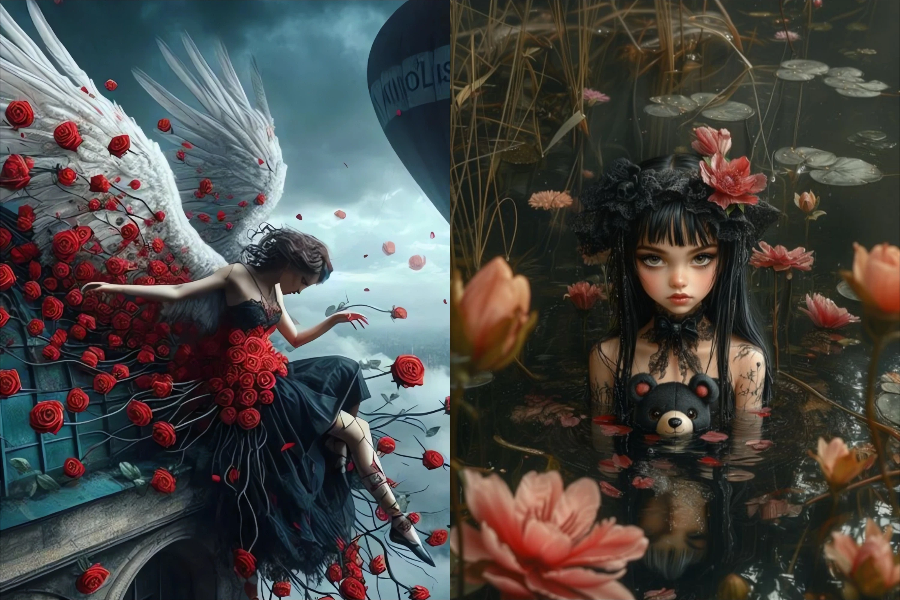 

Пазлы-головоломки (500/1000/1200/2000 элементов) с изображением готических женщин и ангелов для семейных игр, декора игровой комнаты, спальни, дома, в подарок