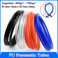 1~10m PU Hose Pneumatic Tube OD 3mm 4mm 6mm 8mm 10mm 12mm 14mm 16mm 18mm 20mm Air Hose Polyurethane Pipe Air Component Hose