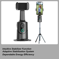 Phone Stabilizer 360 Degree Smart Face Tracking AI Gimbals Vlogging Stabilizer Desktop Cell Phone Holder Tripod For Photography