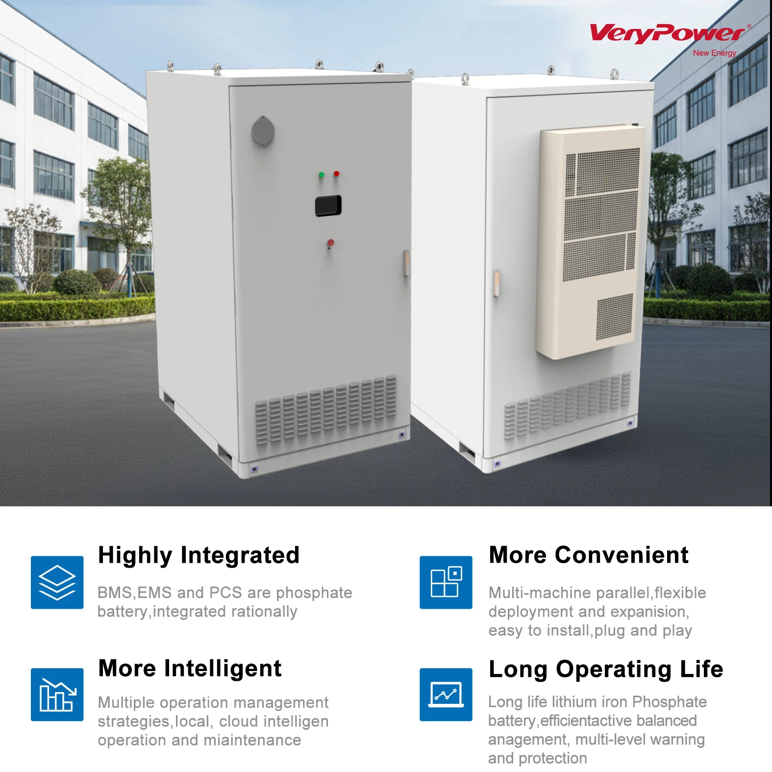 100kw 104kWh 125KW 261kWh Industrial Commercial Energy Storage System All in One Energy Storage Cabinet