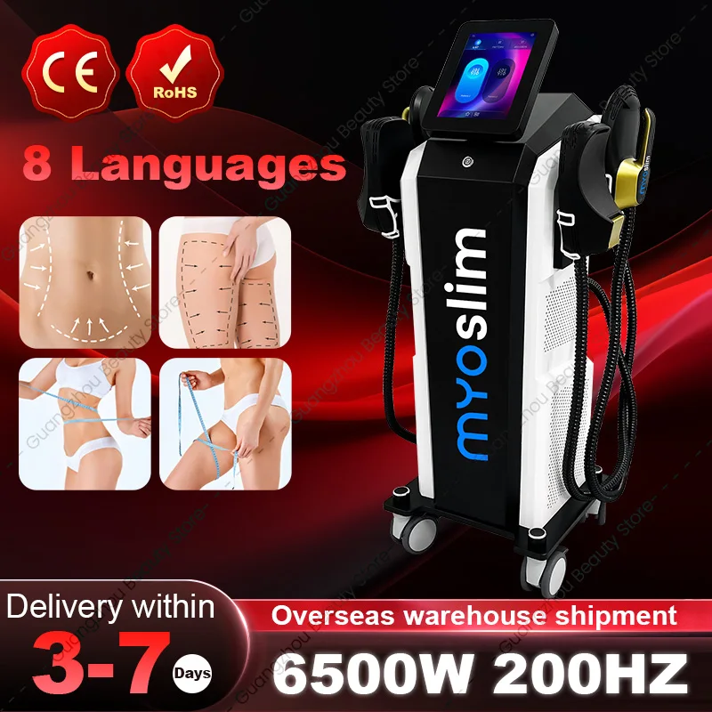 

New Ems myoslim 6500W NEO RF Body Sculpting Machine 15T Fat Burn Muscle Toning Electromagnetic Slimming Device for Pelvic Abdome