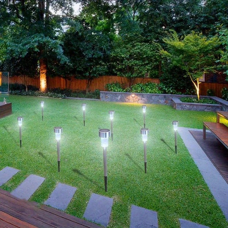 24 PCS LED Solar Powered Outdoor Lawn Lights Garden Path Landscape Path Decor