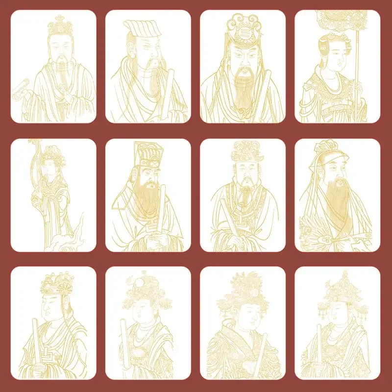 Yongle Palace Mural Line Tracing Manuskript, weiße Zeichnung, Handmalerei, Anfänger, Selbststudium, Zero Basic Tutorial Book