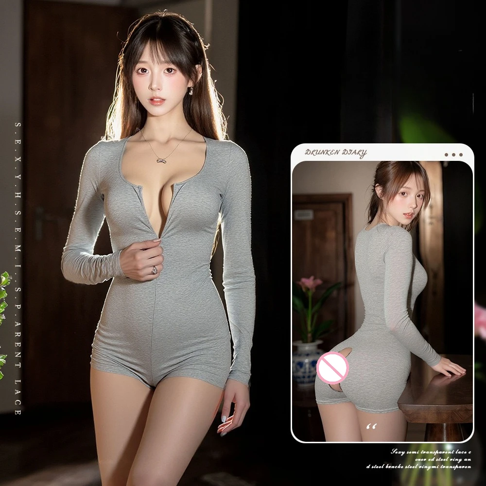 

Women's Tight Sexy Lingerie Erotic Yoga Wear Lencería Hot Caliente Outdoor Double Ended Zipless Bodysuit Lingeries Sexy Hot