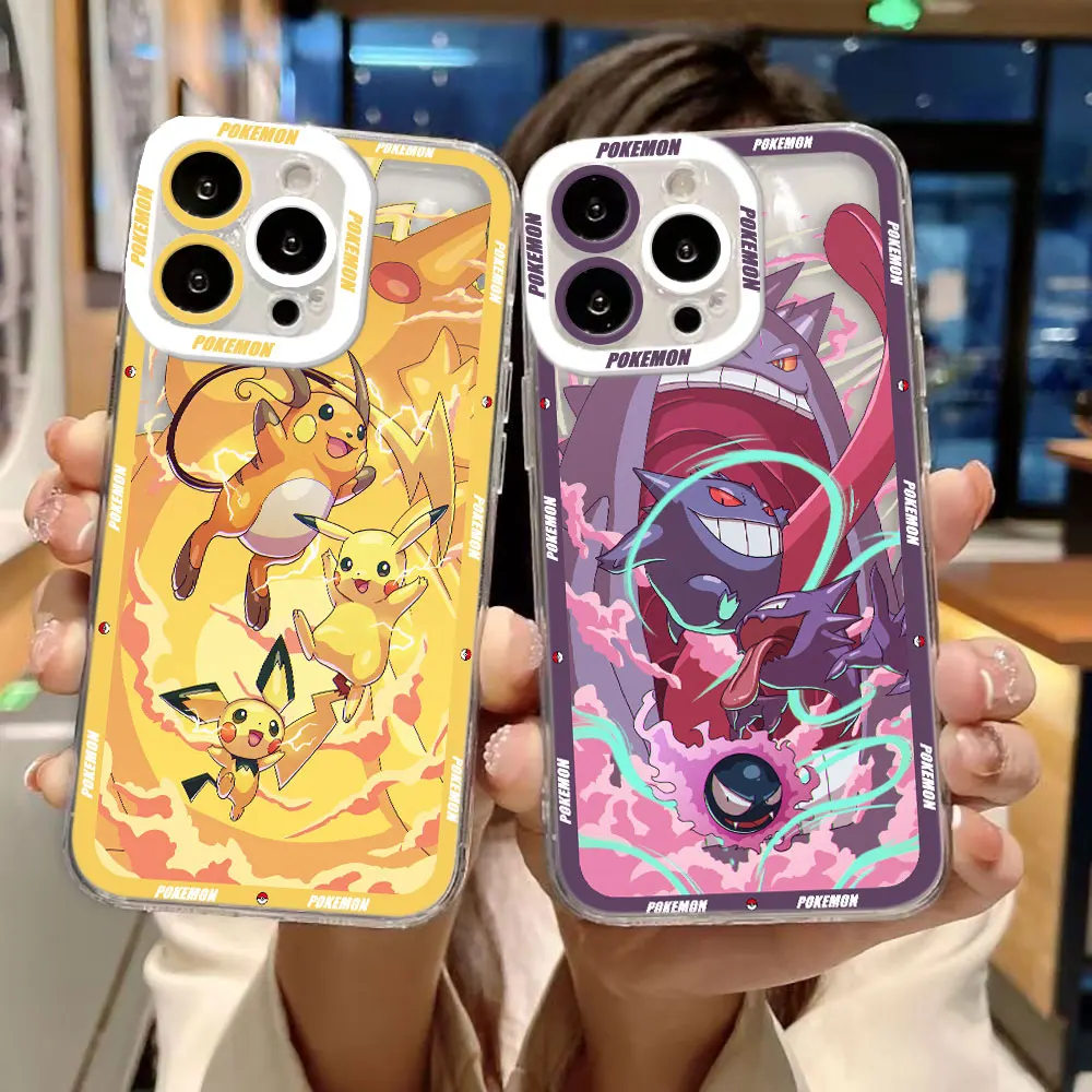 Cute G-Gengar P-Pikachu Phone Case For iPhone 17 16e 16 15 1