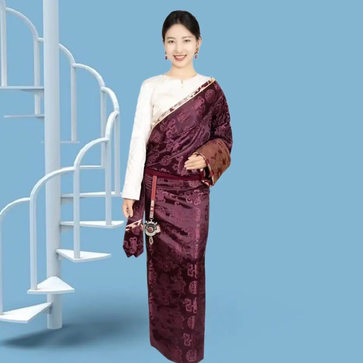 2025 Tybetańska letnia nowa damska cienka etniczna luźna i cienka oddzielna tybetańska szata